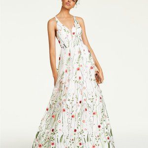 City Studios Floral Embroidered Gown